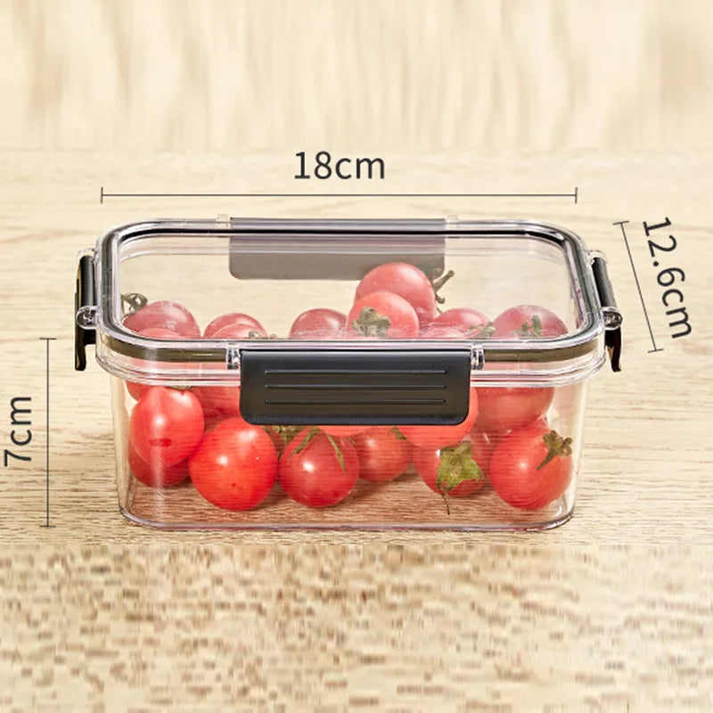 Portable Lunch Box for Kids School Microwave Transparent Bento Box with Compartments Salad Fruit Food Sealed Jar Container Box