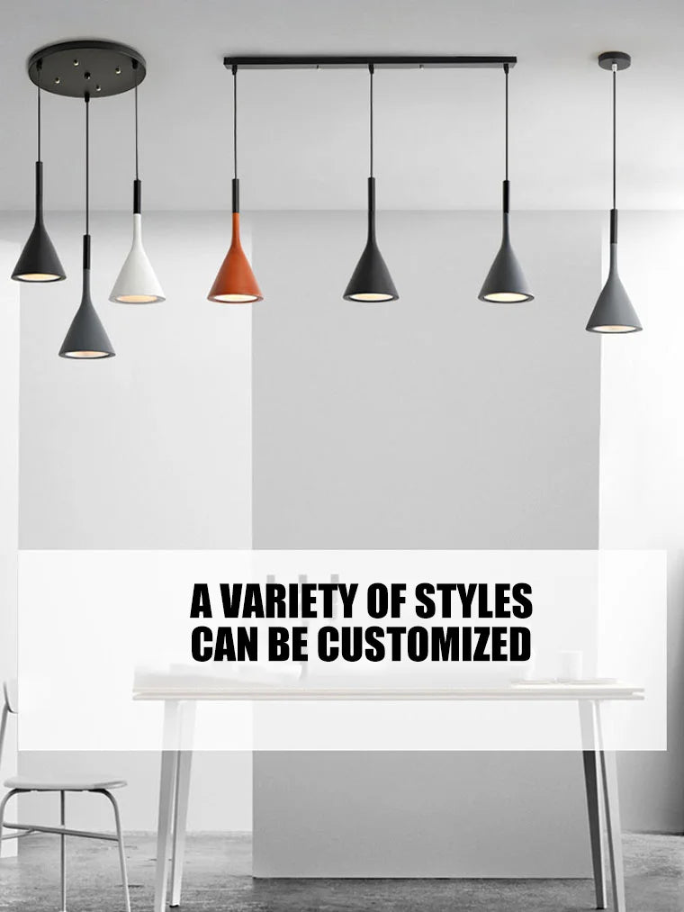 Nordic Modern Led Pendant Lights Kitchen Bars Home Bedroom Dining Table Hanging Lamp Cafe Indoor Lighting Living Room Decoration