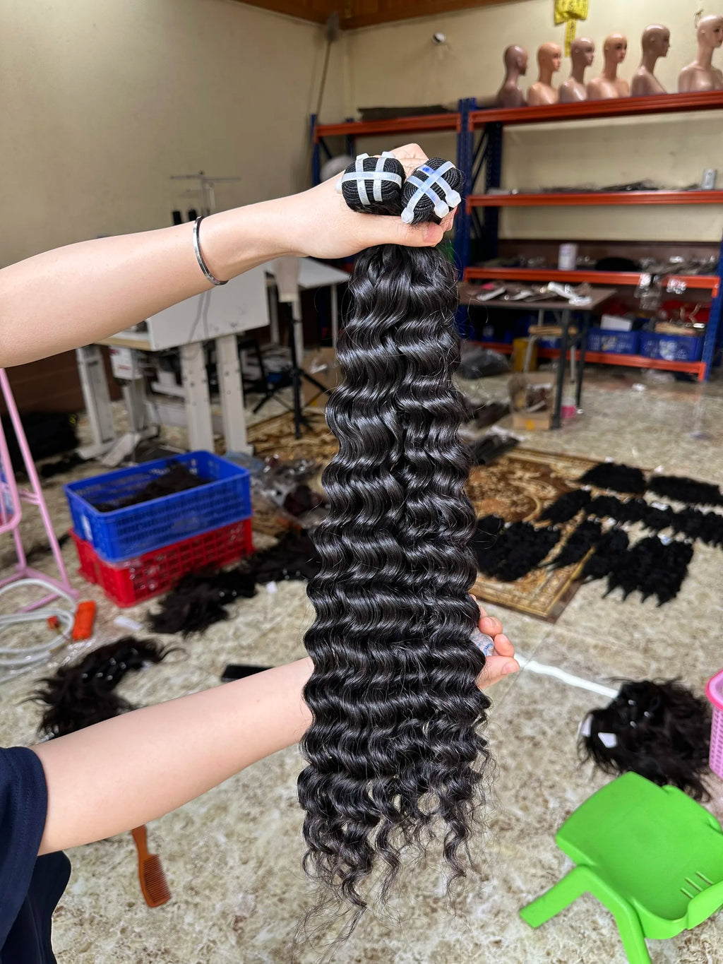 SHINHAIR Wholesale Vietnamese Raw Virgin Extensions Cheap 12A Deep Curly Human Hair Bundles for Black Women
