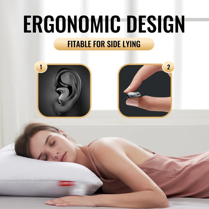 Lenovo Invisible Sleep Headset With Mic Wireless Bluetooth Earphone Ipx5 Waterproof Ultra-Compact HiFi Stereo Sports Earbuds