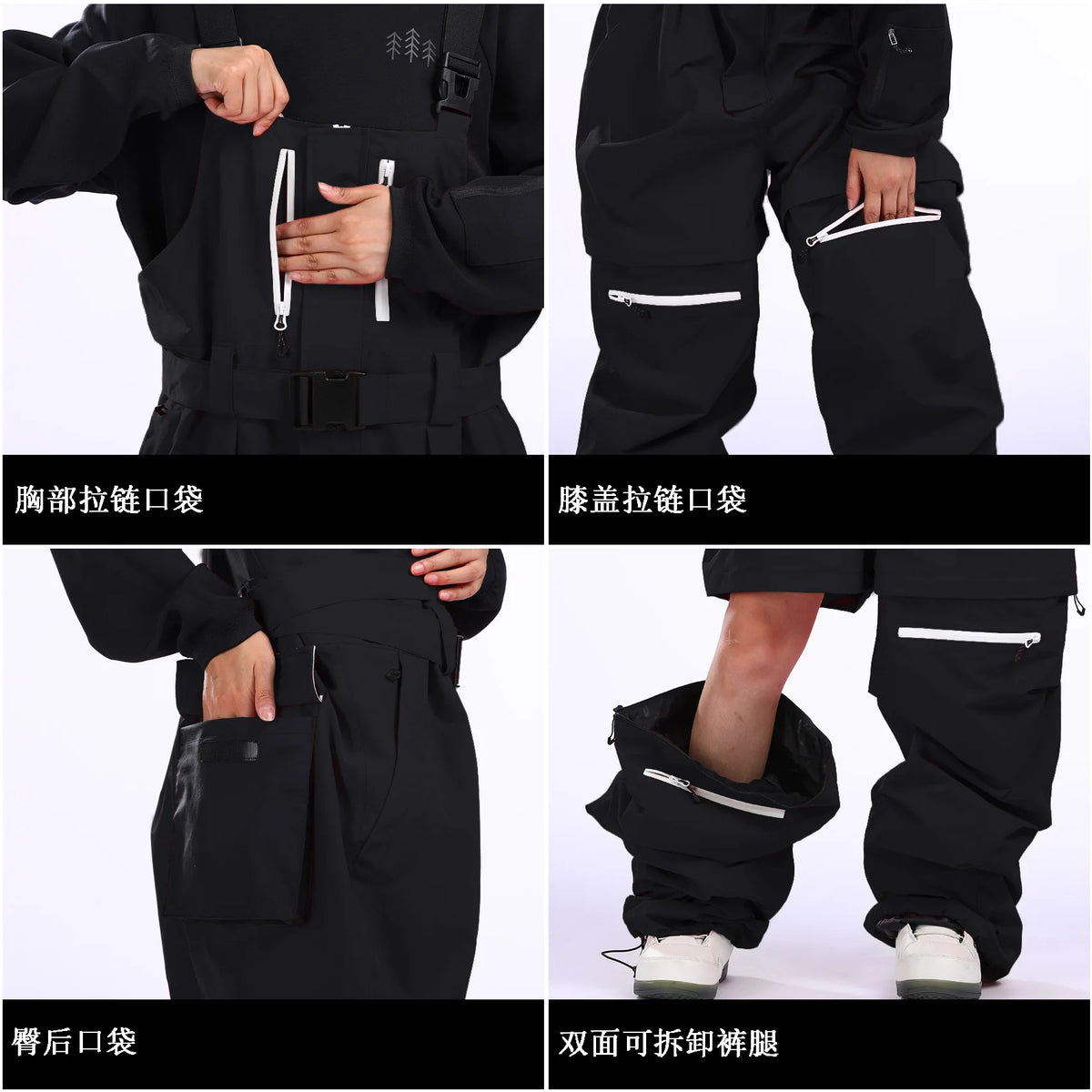 GSOU New Hip-hop Couple Snow Cargo Pants Woman Snowboard Clothing Loose Skiing Pants Man Alpine Sport Windproof Warm Trousers