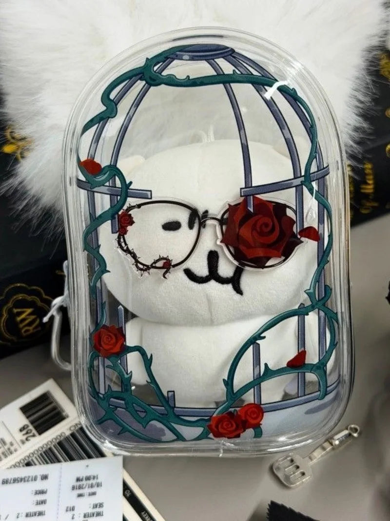 New Fun Creative Prison-themed Itabag Transparent Case For 13cm Doll Portable Clear Keychain Gift Box Collectibles Storage Pouch