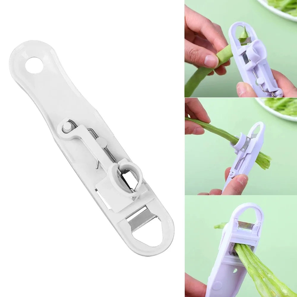 1PC Green Bean Slicer Cutter Cut Fruit Vegetable Stringer Peeler Remover Vegetable Cutter Kitchen Gadgets Kitchen Accessories