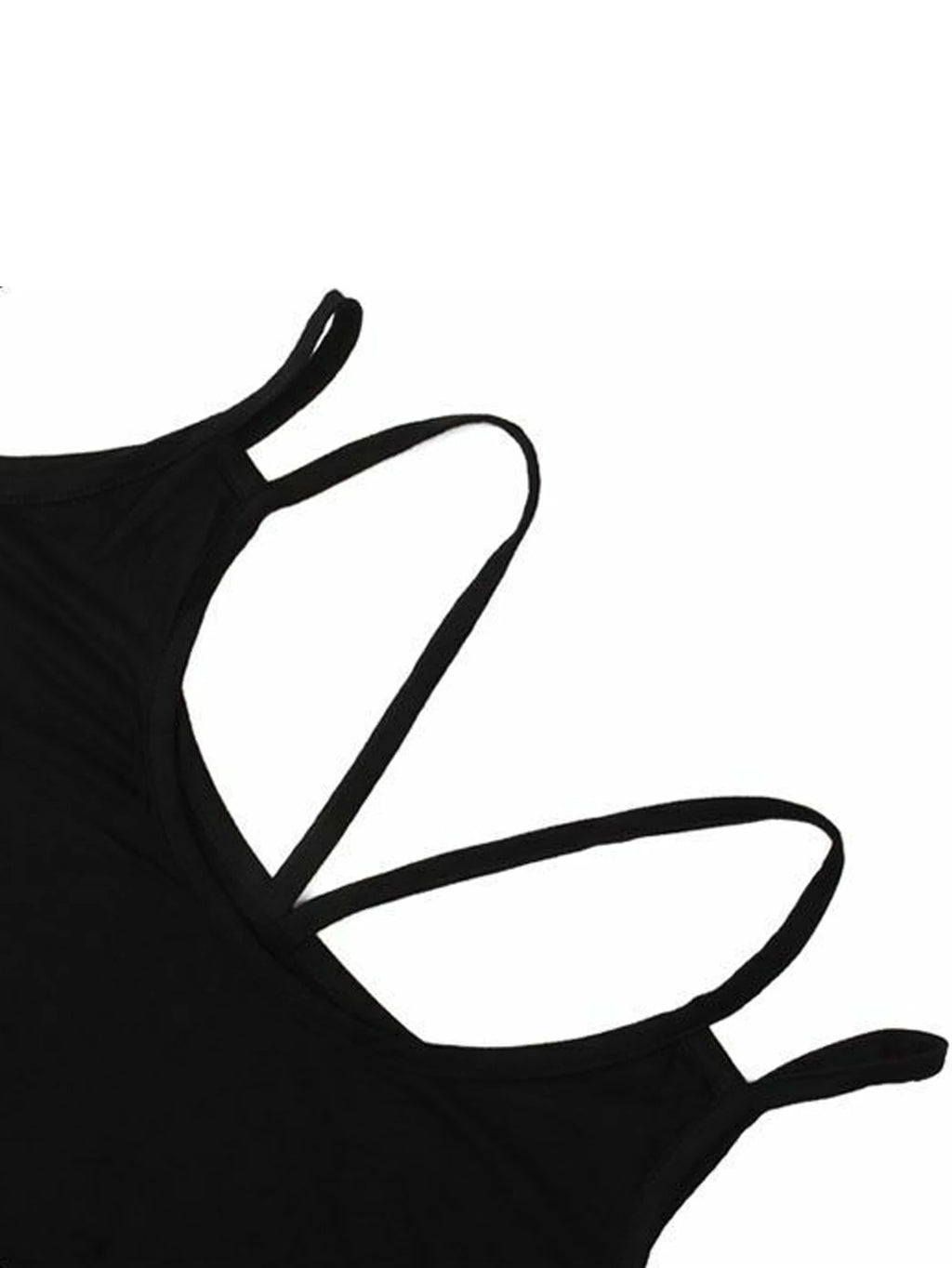 Plus Size 2024 Solid color halter top halter top  backless vest