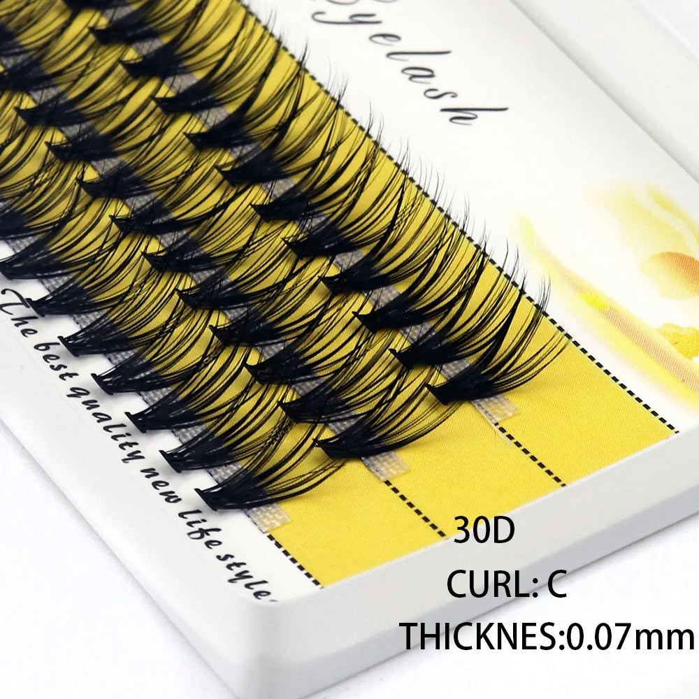 40/30/20D Cluster Mink Eyelashes Natural Eyelash Extension 1 Box/60 Bunches Indiviual Bunches Soft Box Makeup Lashes Wholesale