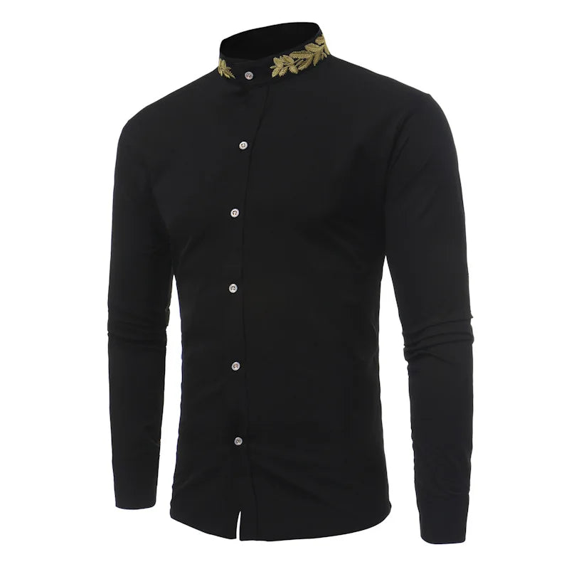 2026 Men's Summer Casual Long Sleeve Shirts Slim Fit Turn Down Collar Shirts Formal Office Business Shirts for Men Tops Big Size