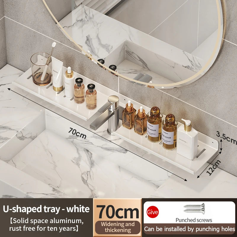 Faucet Storage Tray, Bathroom Storage Rack, Mirror Front Toilet, Washbasin, Washbasin, Bathroom Rack