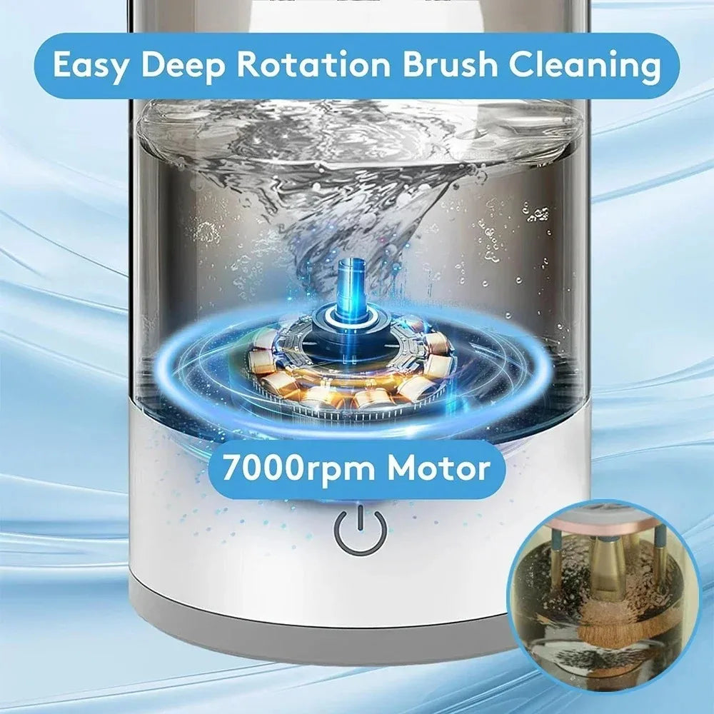Makeup Brush Washer and Dryer USB Powered Odorless Battery-Free Plug and Play Makeup Cleaner Essential Beauty Accessory
