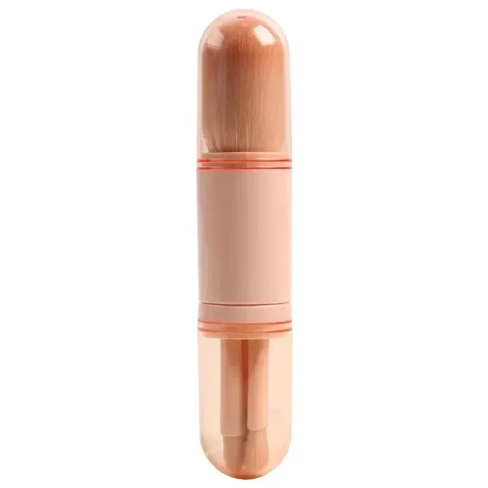 4 In 1 Retractable Makeup Brushes Set Soft Bristles Kabuki Foundation Eye Makeup Brush Portable Travel Cosmetic Touch Up Brush K