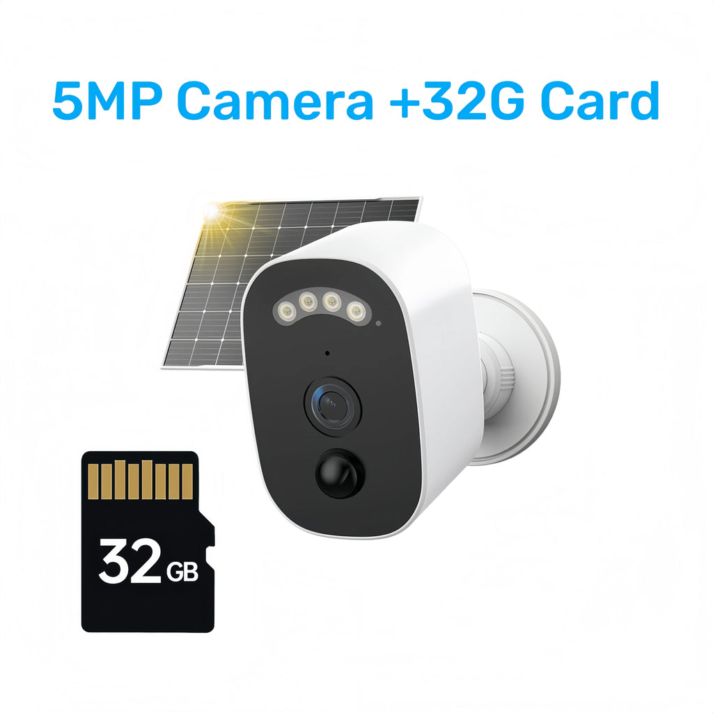 JOOAN 5MP WiFi Solar Camera Outdoor Wireless Battery Powered Security Camera PIR Human Detection Night Vision IP66 Waterproof