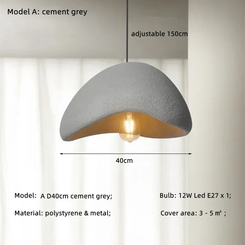 Minimalism Wabi Sabi LED Pendant Lamps For Living Dining Room Restaurant Loft Decor Hanging Chandelier Art Suspension Luminaire