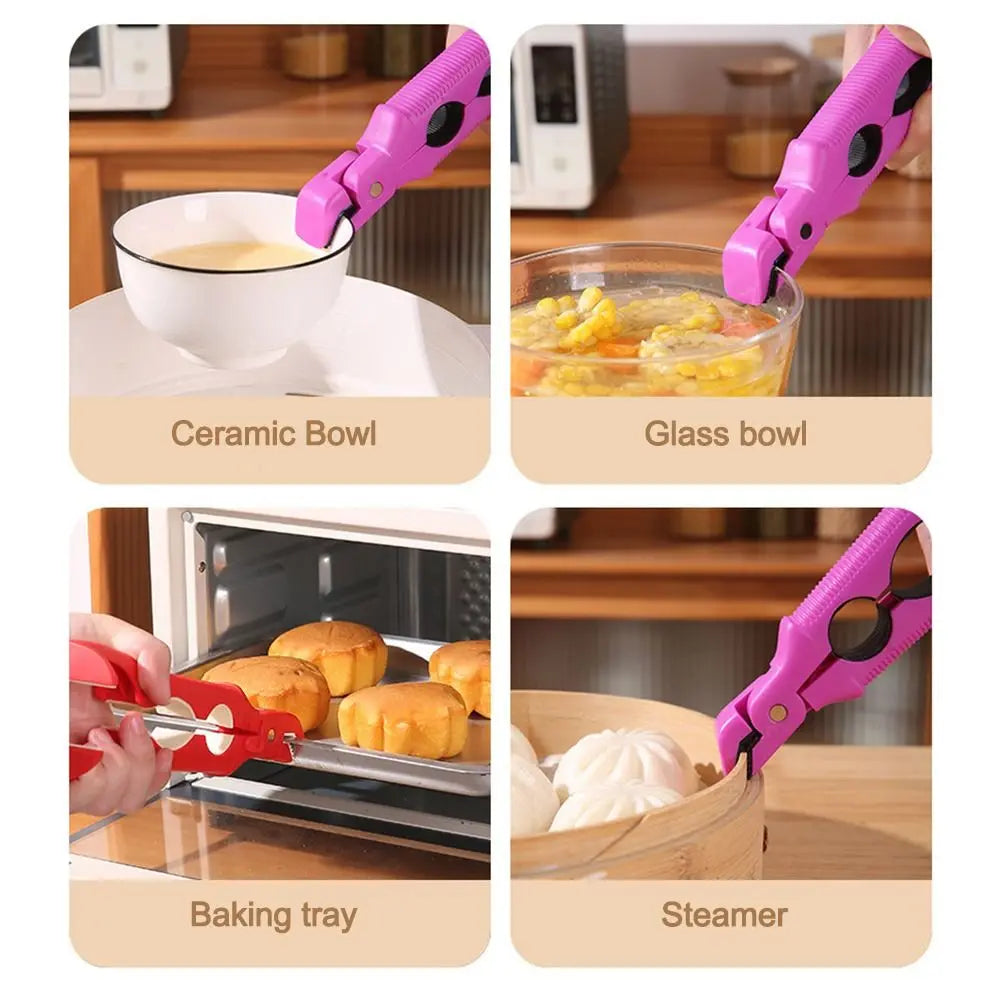 Durable Non-slip Anti Scalding Clip Gripper Multifunctional Anti Scalding Holder Meal Bowls Tongs Kitchen Gadgets Pot Clips