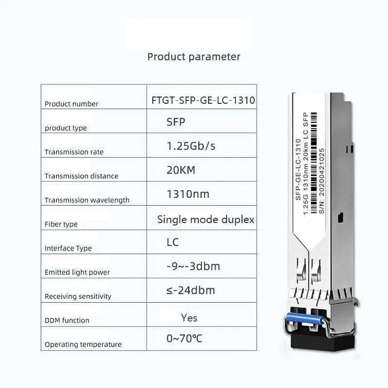 SFP Fiber Module Ethernet Port RJ45 module 1000BASE-T Switch connector Copper Compatible with Cisco/Mikrotik Gigabit Ethernet Sw