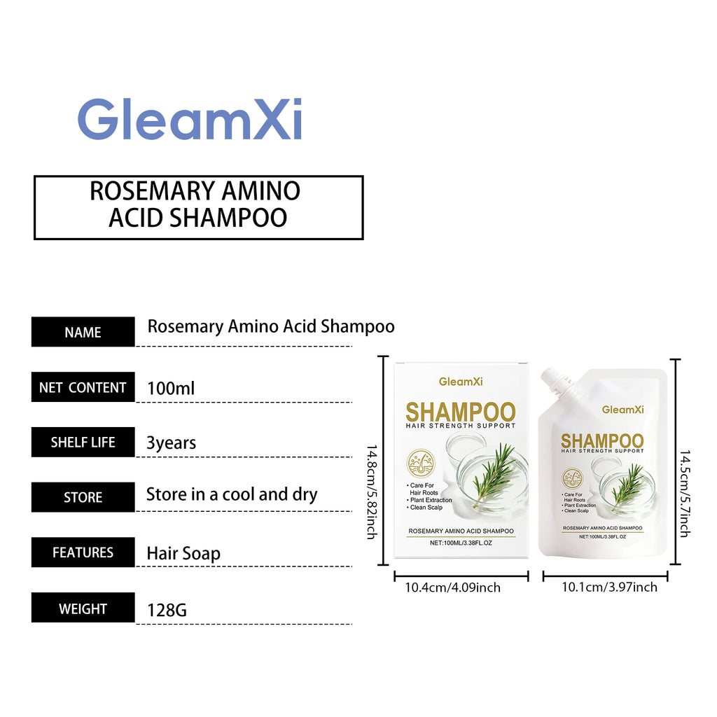 Rosemary Shampoo Amino Acid Volumizing For Oily Hair Scalp Care Thickening Frizz Control Shine Moisturizing Free Men Women