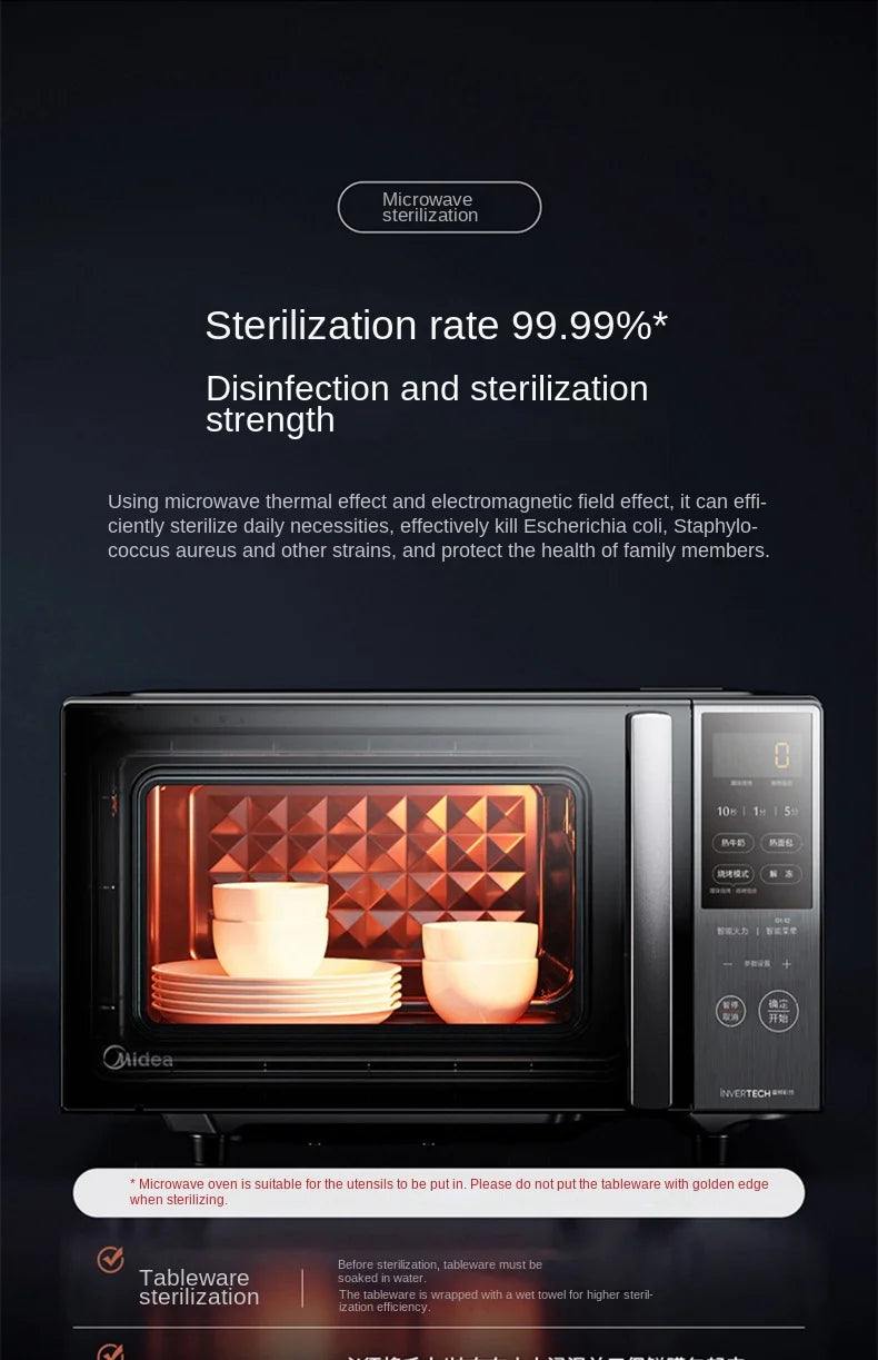 220V Midea Frequency Conversion Microwave Oven Integrated Machine Micro Roasting Level 1 Energy Efficiency Light Wave  New BDC