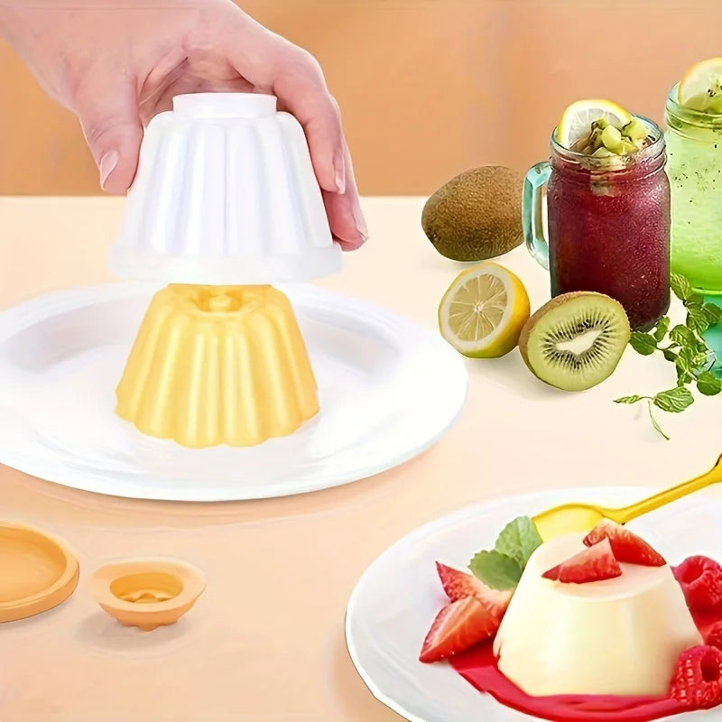 4pcs/set Pudding Molds, Mousse Cake Molds, Durable Baking Tools and Kitchen Gadgets