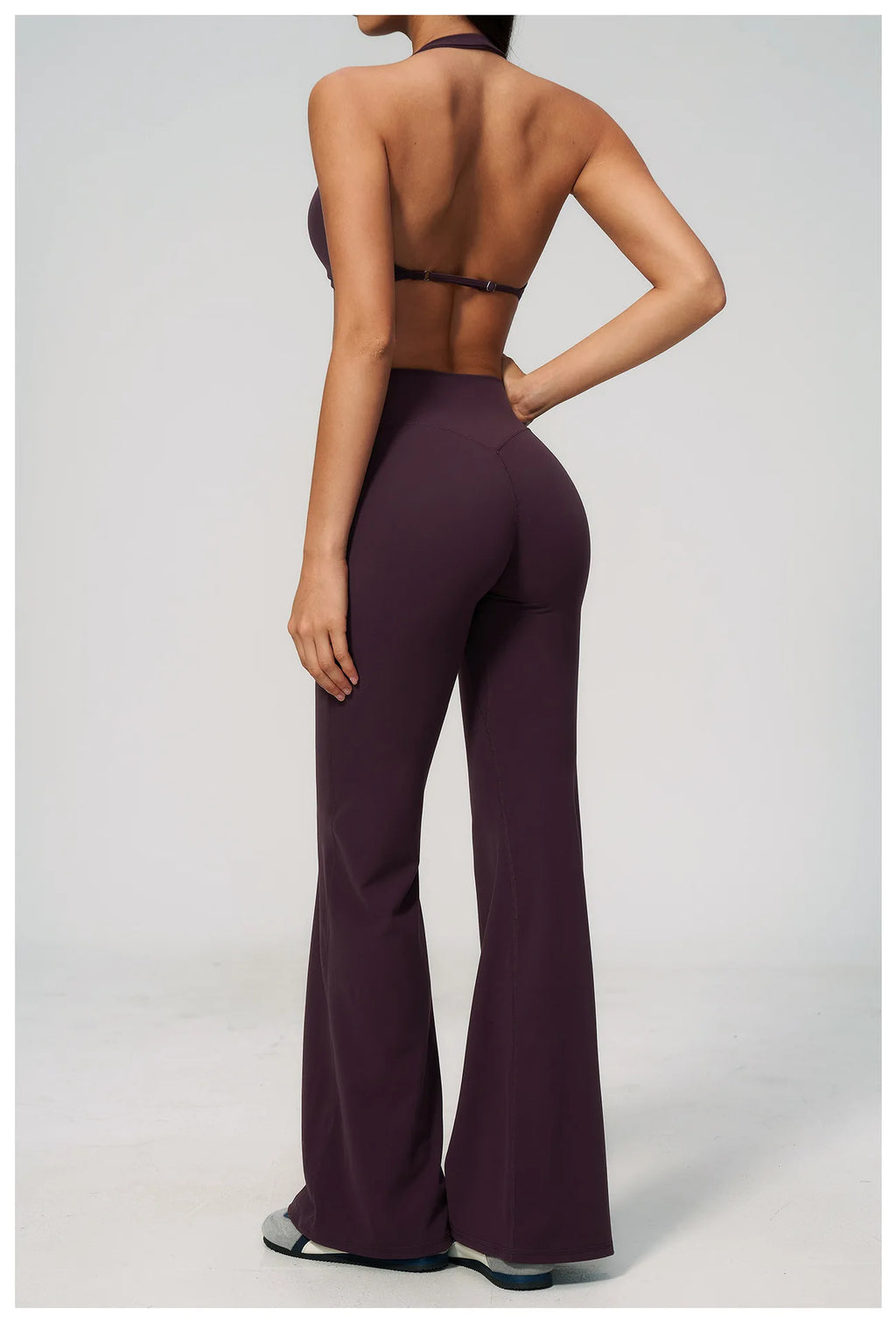 Women Tracksuits 2PCS Yoga Suit Gym Outfits Workout Clothing Deep V Workout Bra High Waist Butt Lift Pants Outdoors Sports Set