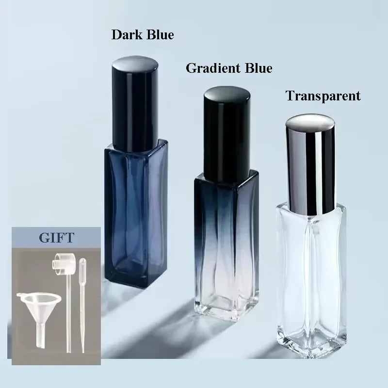 3PCS 5ML 10ML Mini Perfume Spray Bottles Glass Refillable Bottle Portable Travel Oil Liquid Cosmetic Container Perfume Atomizer