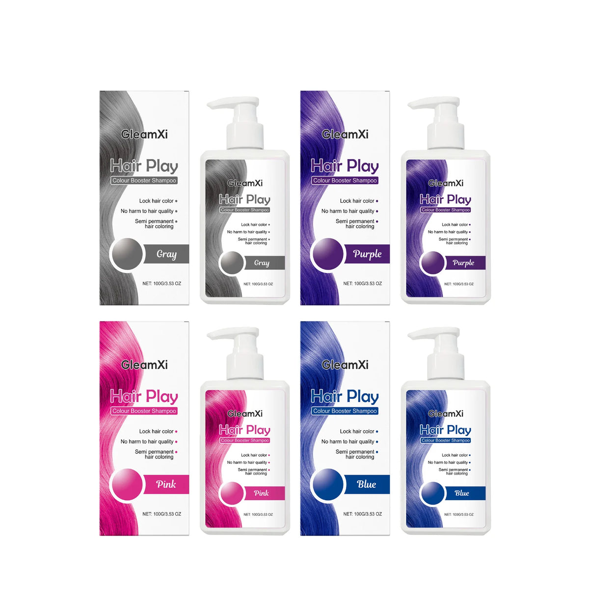 Color Booster Shampoo Lock Hair Color Enhance Semi-Permanent Colour Not Damaging Hair Non-irritating Scalp Hairdressing Shampoo
