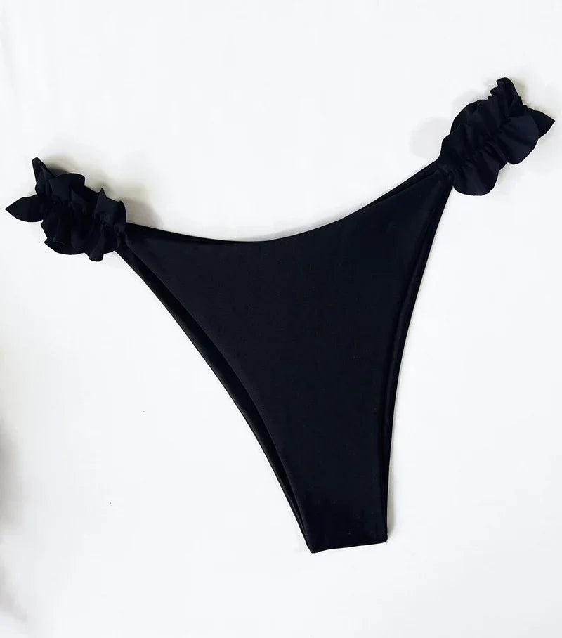 Push Up Bikini Set Women 2026 Swimsuit Sexy Bow Biquini Lace Up Summer Bathing Suit Lady Two Pieces Swimwear Woman Beachwear L