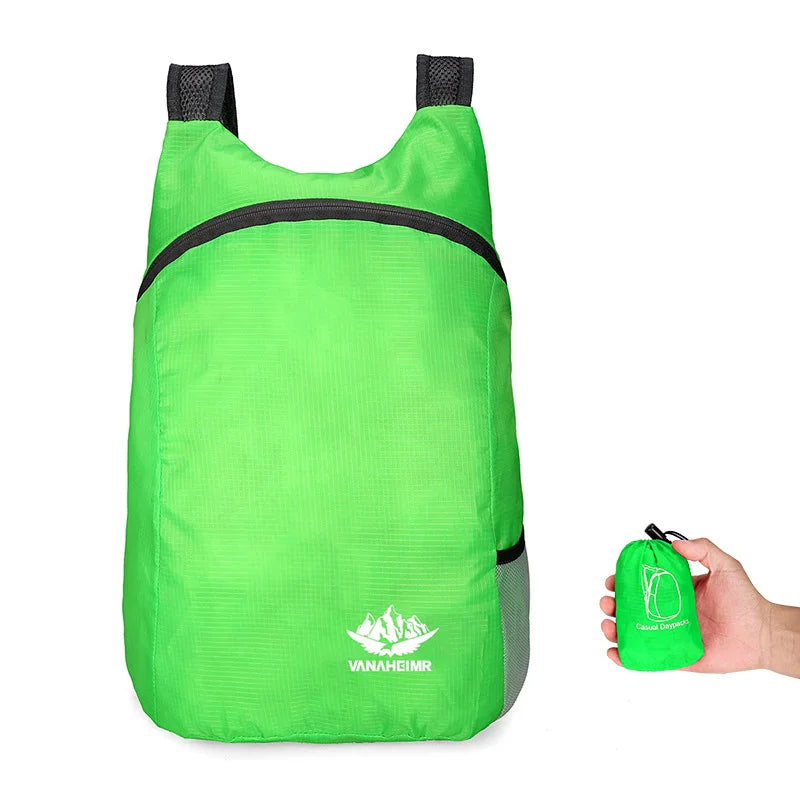 Outdoor Folding Backpack Waterproof Ultra Lightweight Portable Travel Bag Folding Handy Bag Lightweight Travel Men Women Daypack