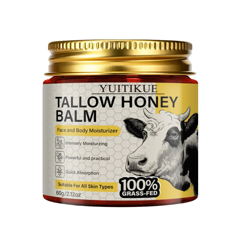Tallow Honey Balm, All-Day Hydrating Face & Body Moisturizer, Gentle Formula for Sensitive Skin