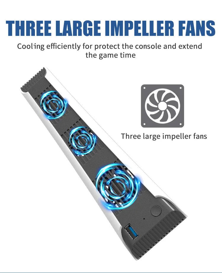 REMANK For PS5 and PS5 Slim Cooling System Cooling Fan For PS5 Slim and PS5 Cooling Fan Disc and Digital Console Cooling System