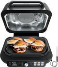 7-in-1 Indoor Grill & Griddle Combo, Air Fry, Dehydrate & More, Open or Closed Use, Power Grate, Flat Top, Crisper, Smart Thermo