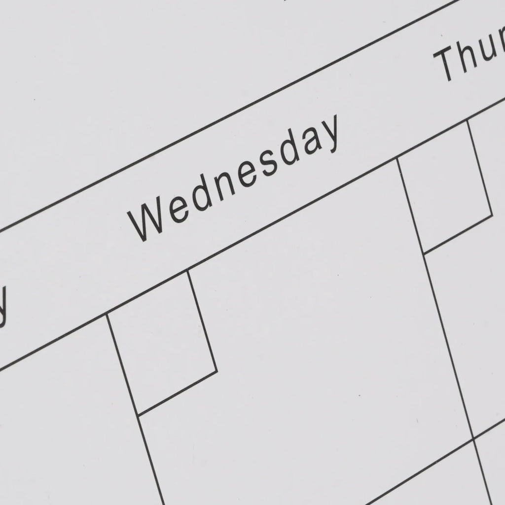 Calendar Whiteboard Dry Erase Calendar 30x40cm Double Sided Magnetic Desktop White Board Calendar Monthly Planner with Stand