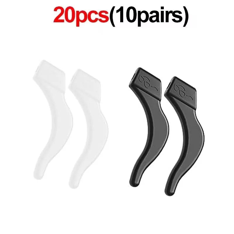 2/40pcs Silicone Ear Hook Anti-slip Glasses Leg Ear Sleeve Bracket Fastener Sunglasses Accessories Grip Anti-fall Eyewear Holder