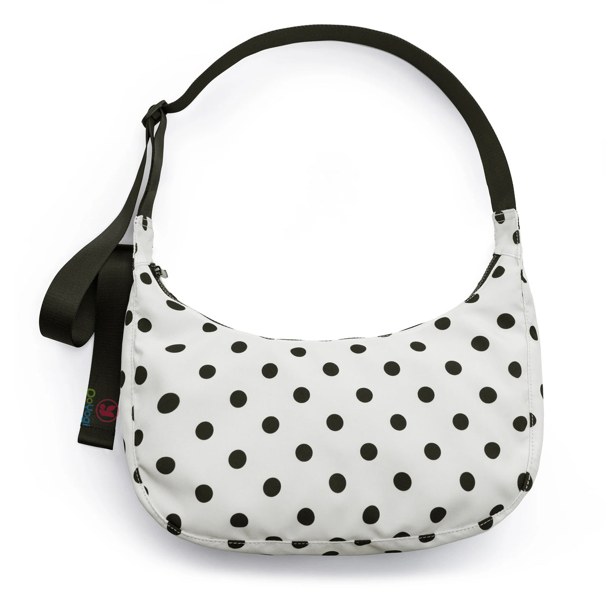 Nylon Medium Crescent Bag for Women Men,Crossbody Bag with Adjustable Strap&Dual Interior Zip Pocket Casual Daily Shoulder Bag