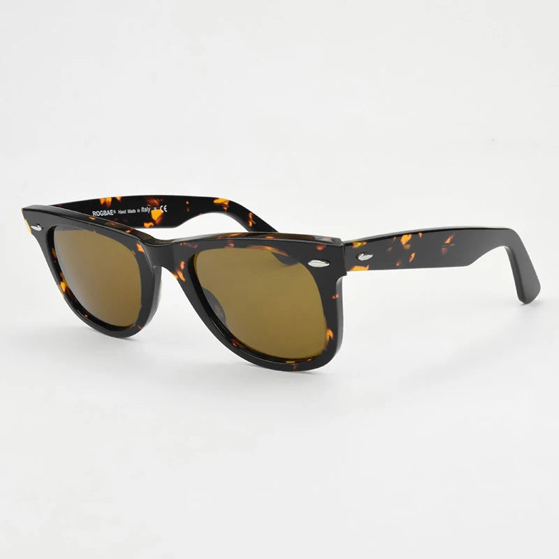 SUN glasses classics Glass lens Acetate sun glasses men Y-2140 Double rivet Design Goggles Elegant Female Square UV sunglass