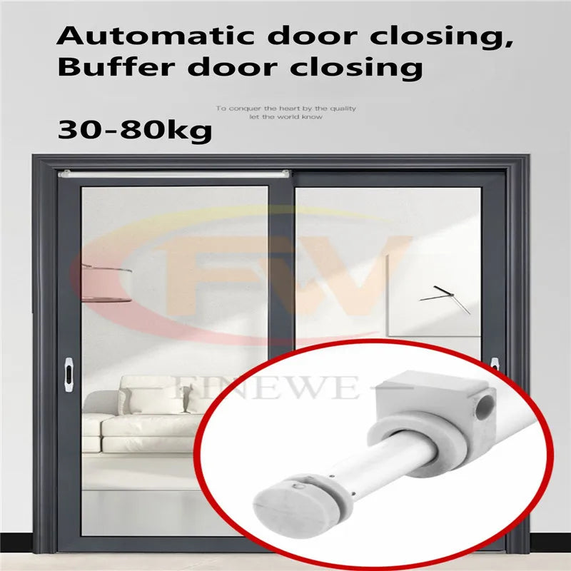 30-80KG Self Closing Automatic Sliding Door Closer Damping Buffer Automatic  Sliding Wood door Closer