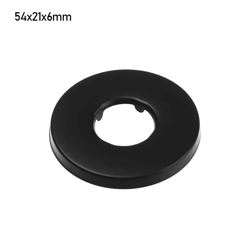 Black Shower Faucet Decorative Cover Chrome Finish Stainless Steel Wall Flange Water Pipe Wall Covers Bathroom Faucet Accessory