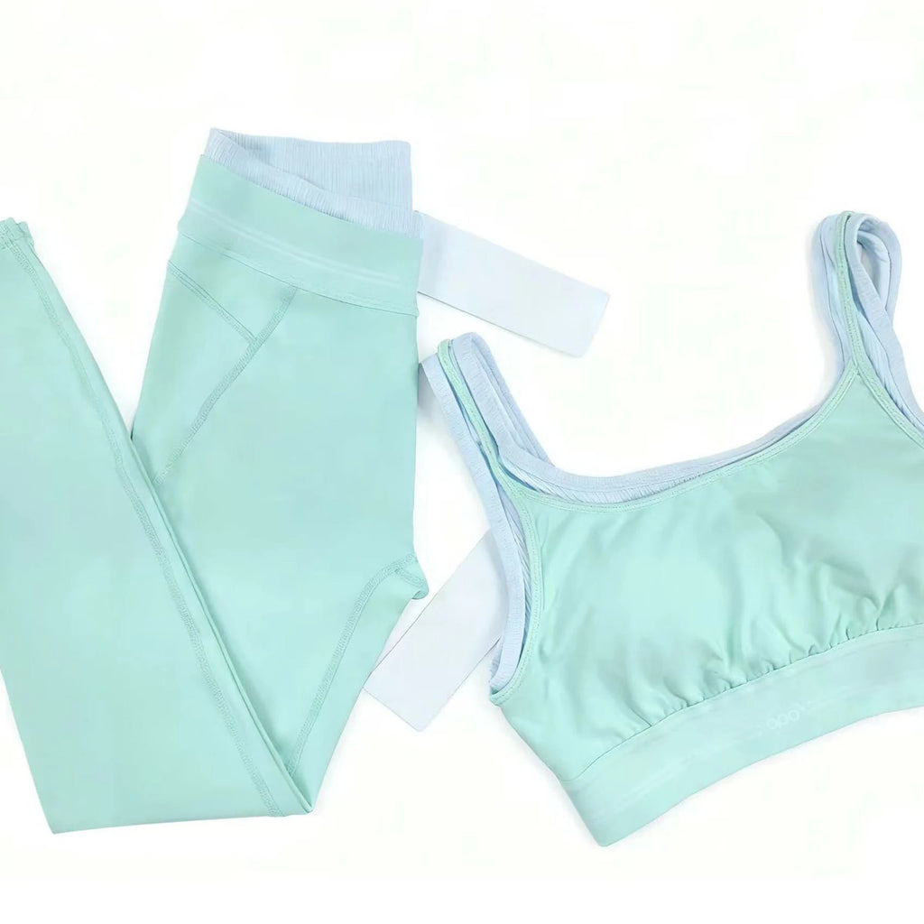2026 New Women's Sports Premium Fitness Yoga Running Simple Pants Two Piece Set