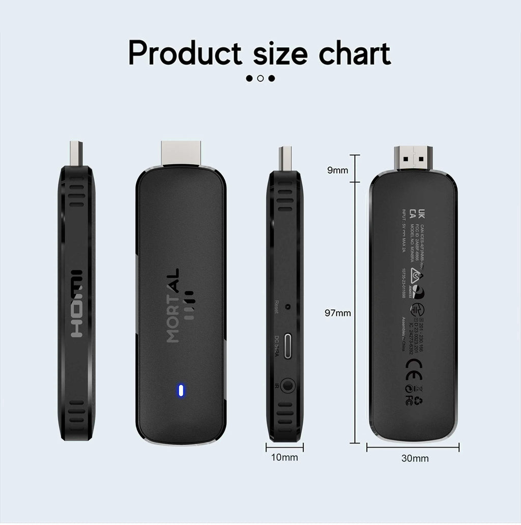 Mortal Q8 Android14 TV stick WIFI6 Voice Control TV stick  8K video RK3518 Netflix YouTube Tv box Free Live TV Streaming