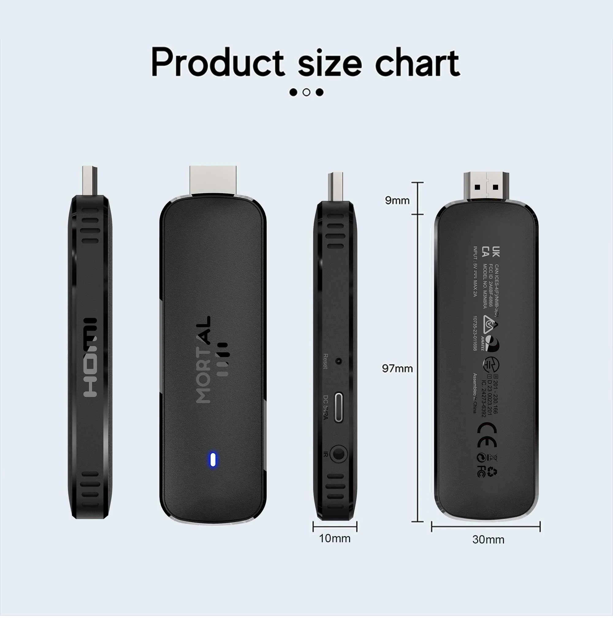 Mortal Q8 Android14 TV stick WIFI6 Voice Control TV stick  8K video RK3518 Netflix YouTube Tv box Free Live TV Streaming