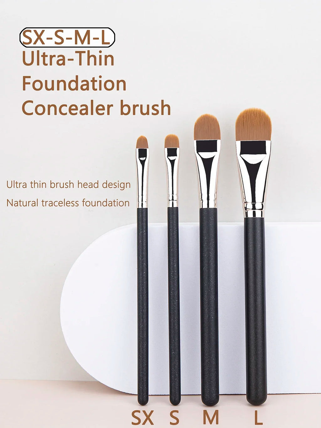 4 Types Sizes Upgraded Ultra-thin Foundation Concealer Makeup Brush Professional Liquid Foundation Cream Concealer Make-up Tool