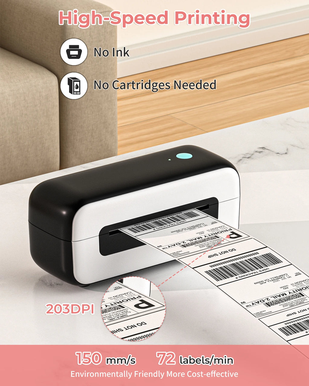 Phomemo PM246S Portable Wireless Label Sticker Thermal Printer Waybill Label Thermal Printer Mini Impresora Portatil