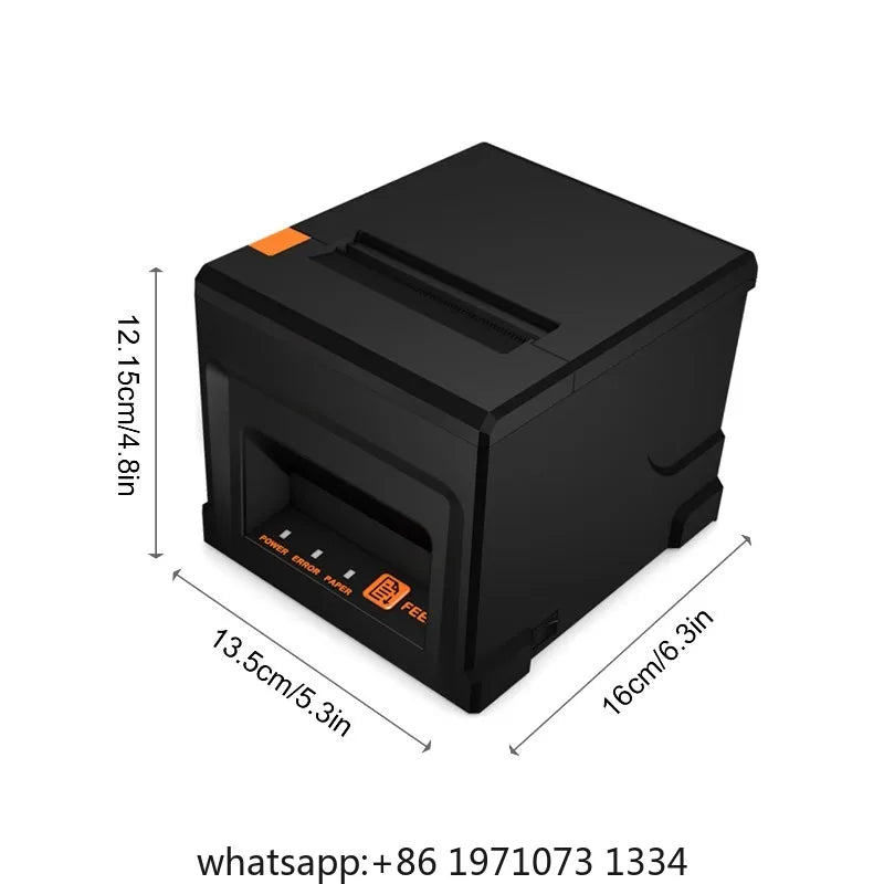【POS-8360】80mm USB+LAN Receipt Printer POS Printer with Auto Cutter Desktop Direct Thermal Printing Compatible ESC/POS for home