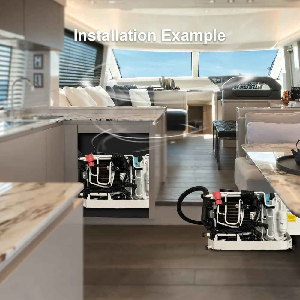 9000BTU Self-Contained AC Marine Air Conditioner Heating Cooling System For Boats
