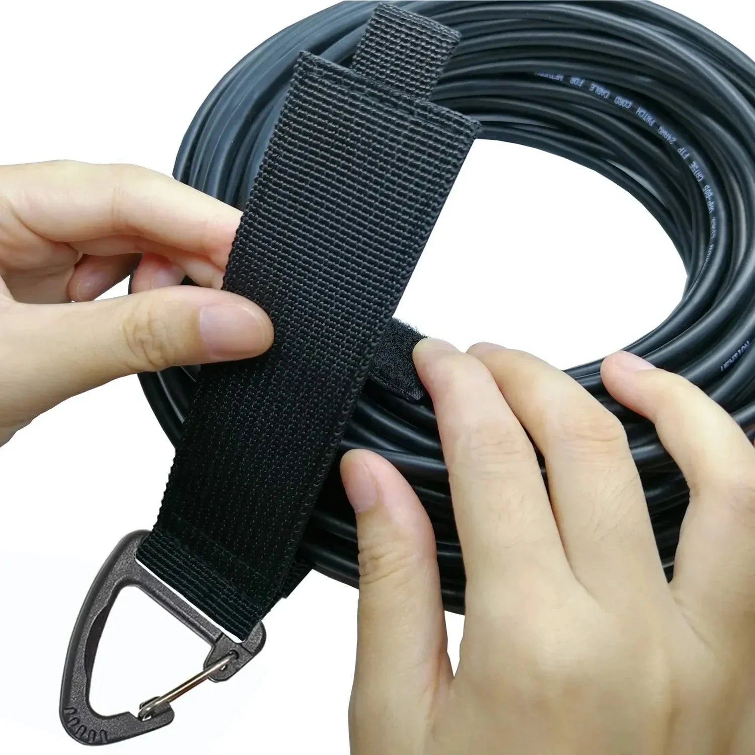 10/5PCS Triangle Buckle Wire Manager Power Cord Management Nylon Heavy Cord Storage Straps for Cable Hoses Car Organizer Holder