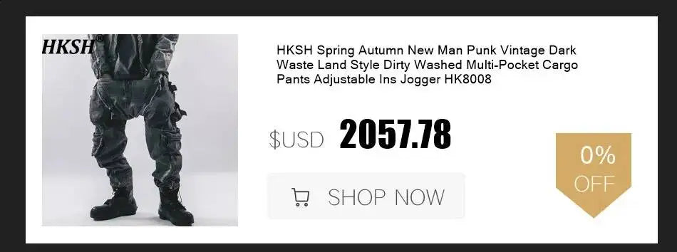 HKSH Spring Autumn Men's Tide Dark Punk Wool Deconstructed Leather Patchwork Jacket Fashion Vibe Vintage Y2K Gothic Coat HK27230