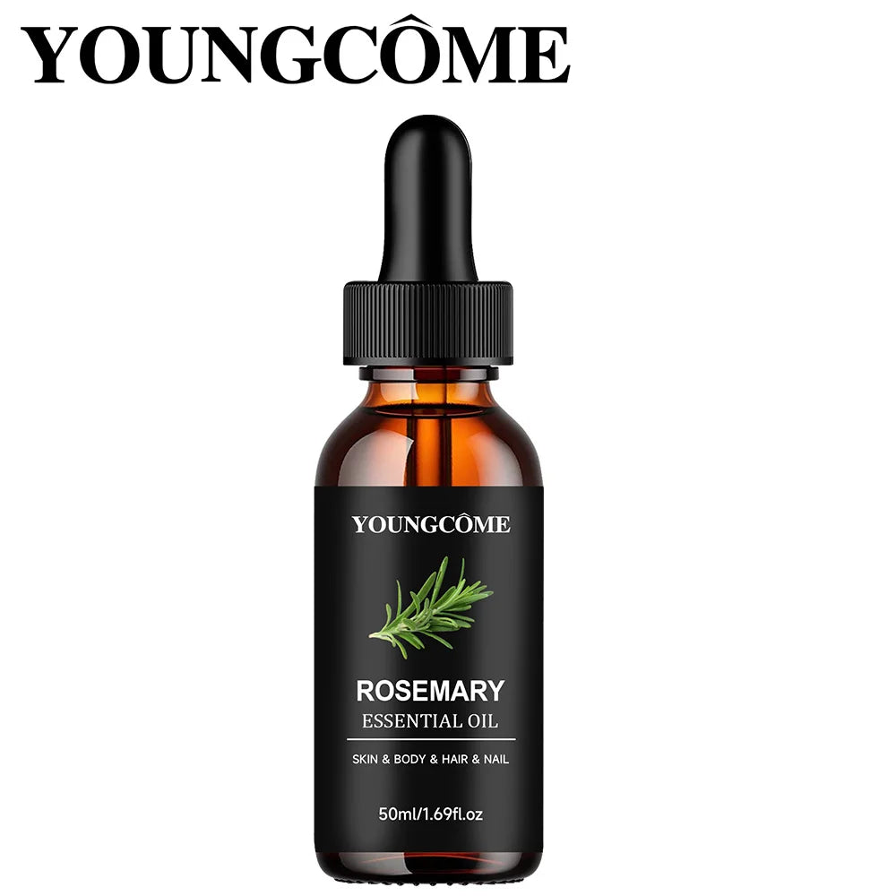 Rosemary Essential Oil Pure Natural Hair Growth Scalp Treatment Anti-Frizz Strengthening Nourish Shiny Healthy Hair Care Product