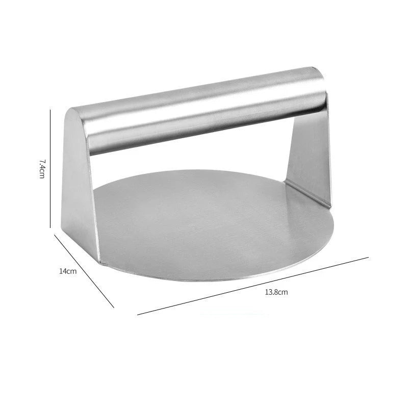 Hamburger Press Stainless Steel Smash Burger Press Patties Meat Masher Circular Meat Press Mold for Deli Meats Kitchen Gadgets