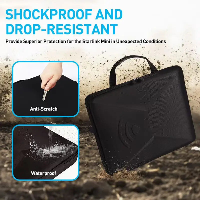 Starlink Mini Kit Hard Protective Carrying Case Waterproof Luggage Storage Bag Protective Bag Scratch-Resistant Travel Case