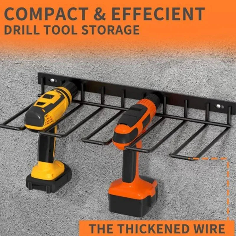 Power Tool Rack Electric Drill Holder Wall Mount Power Tool Organizer Workshop Wrench Tools Screwdriver Power Storage Shelf