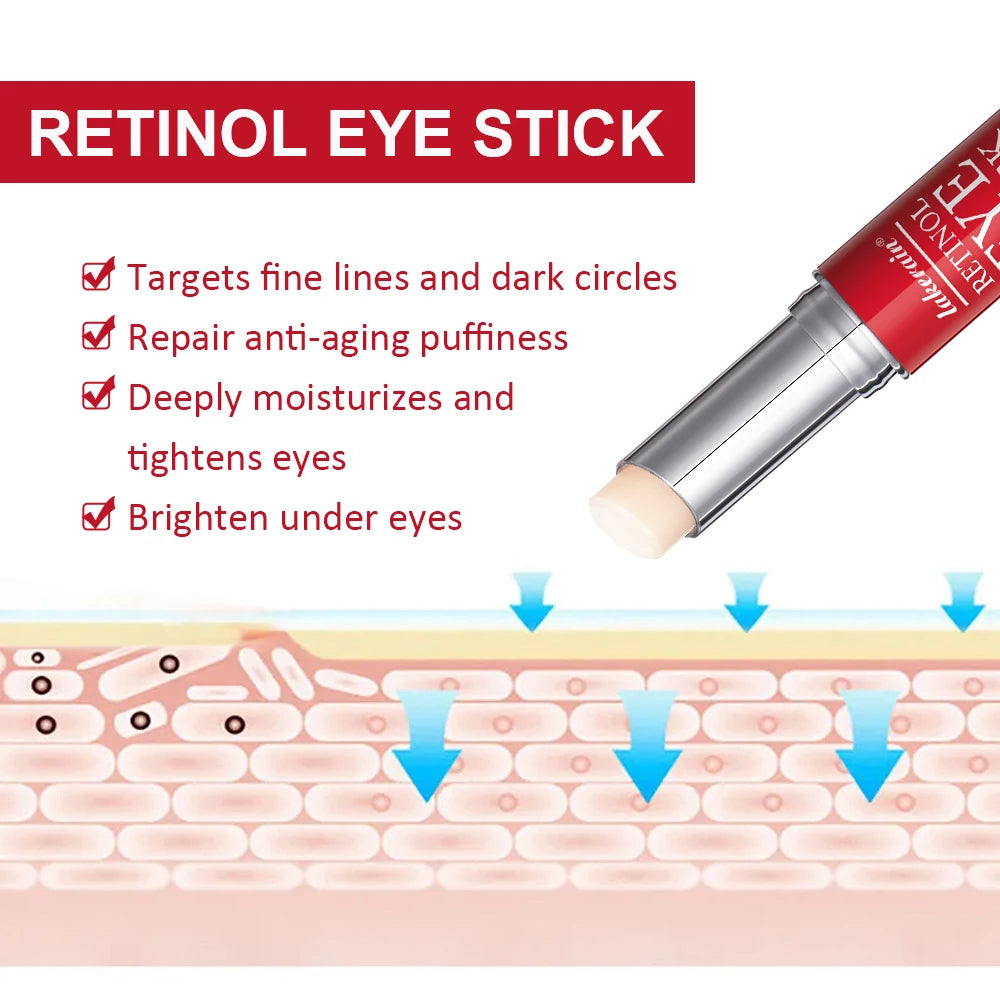 Lakerain Retinol Eye Stick Instant Repair Serum Lightening Dark Circles Firming Skin Eye Care For Women