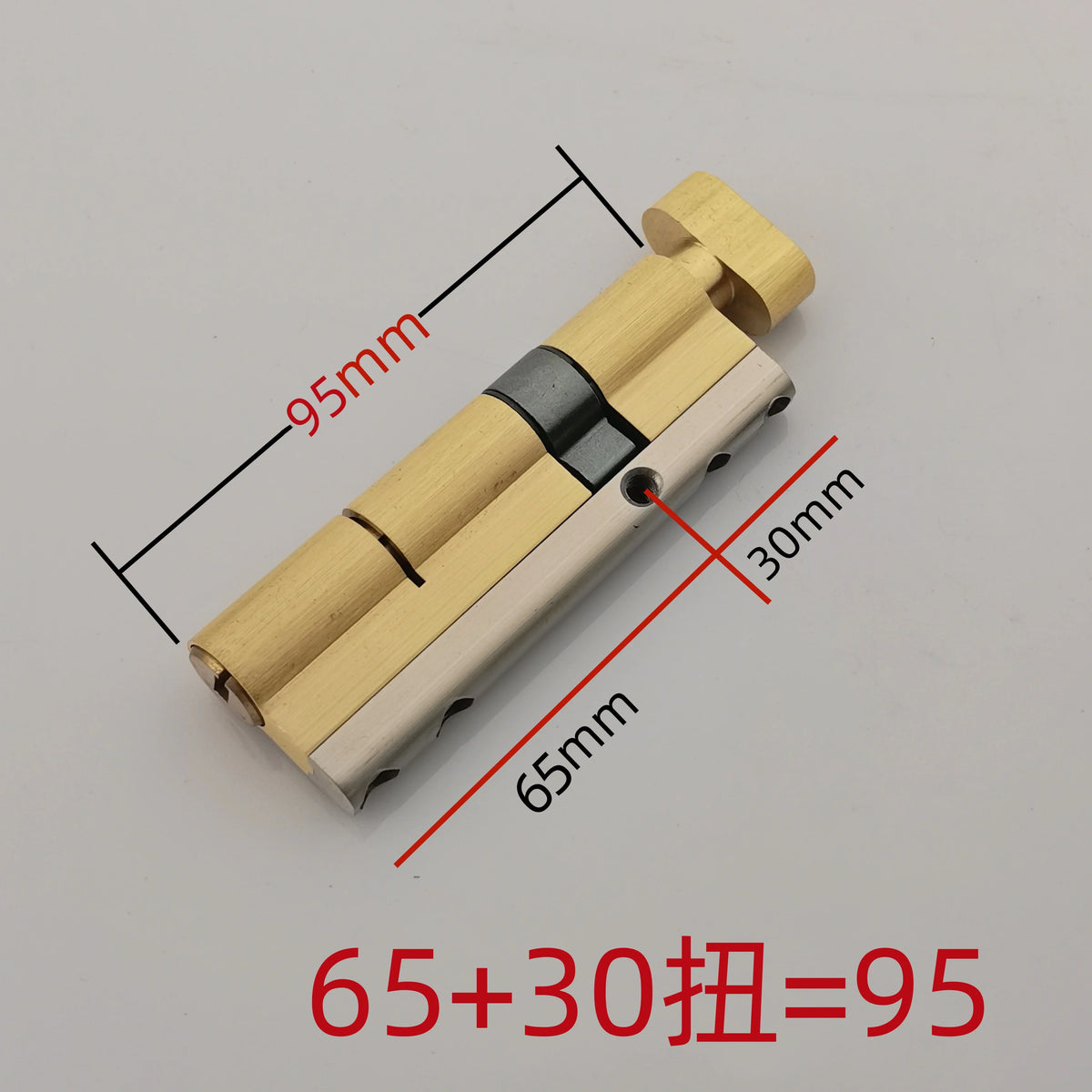Super D-grade 8-track Single Opening with Knob Anti-theft Cylinder,Universal Lock Core for Iron and Wooden Doors,8 Keys Cilindro