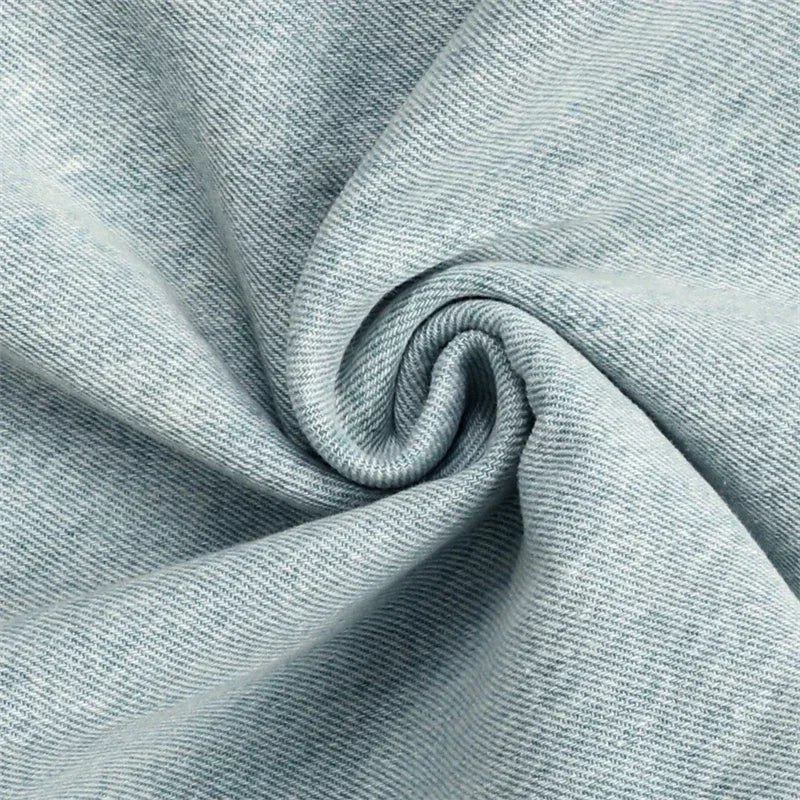 Streetwear Denim Sets Women 2 Piece Outfit 2025 Jeans Zipper Turn-down Collar Cropped Top and Loose Wide Leg Pants Matching Sets